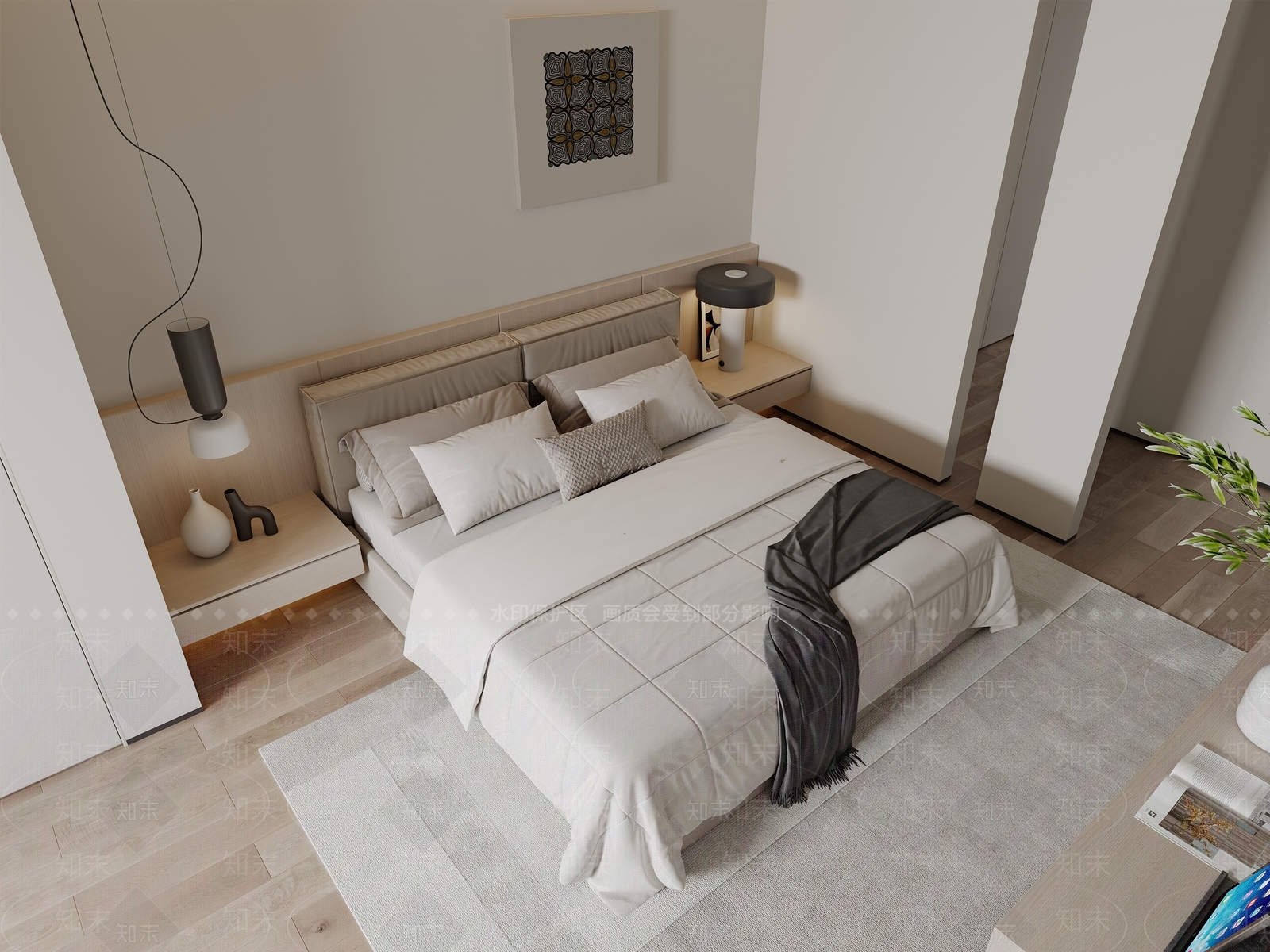现代卧室3D模型下载【ID:1161479047】