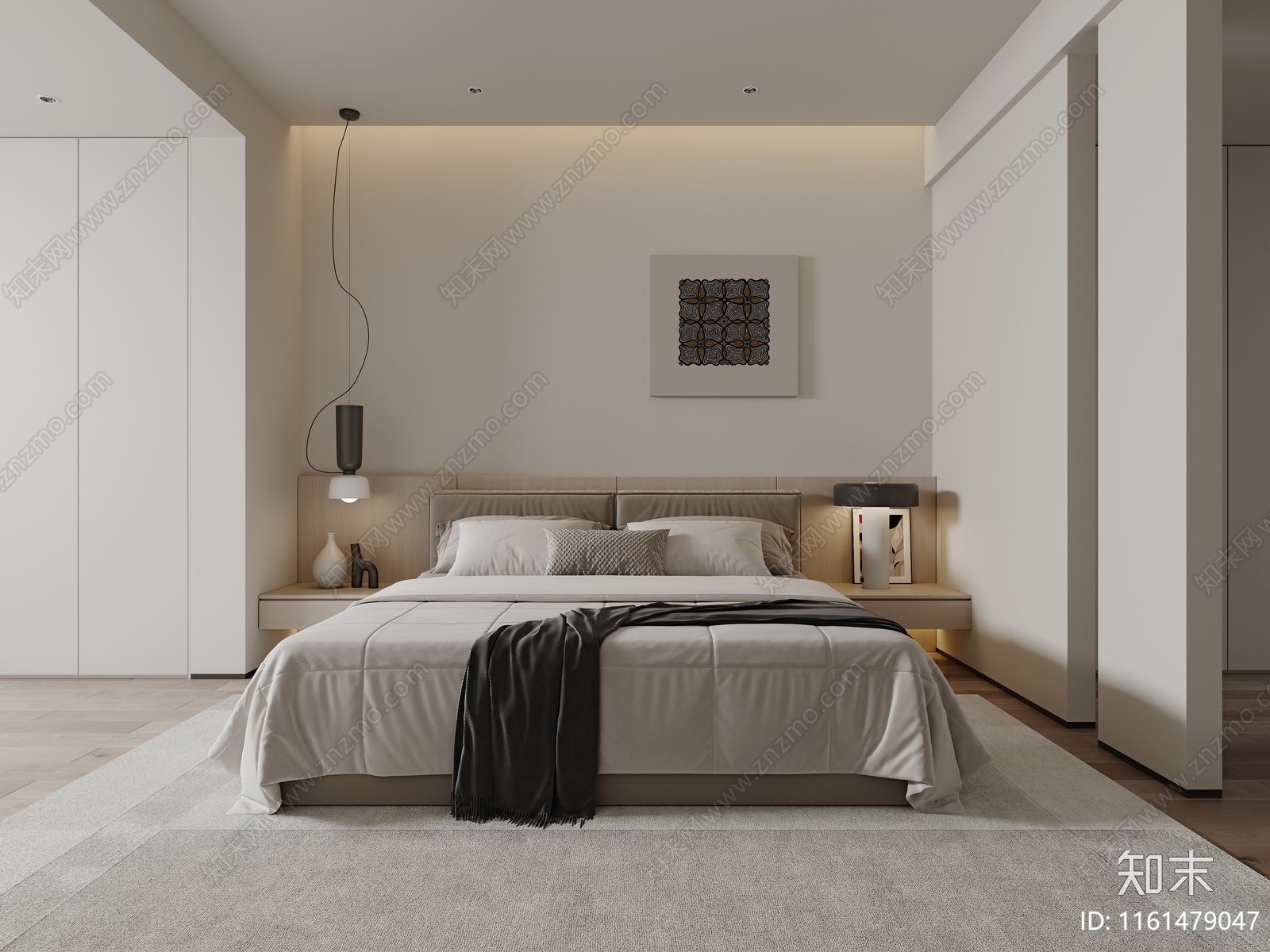 现代卧室3D模型下载【ID:1161479047】