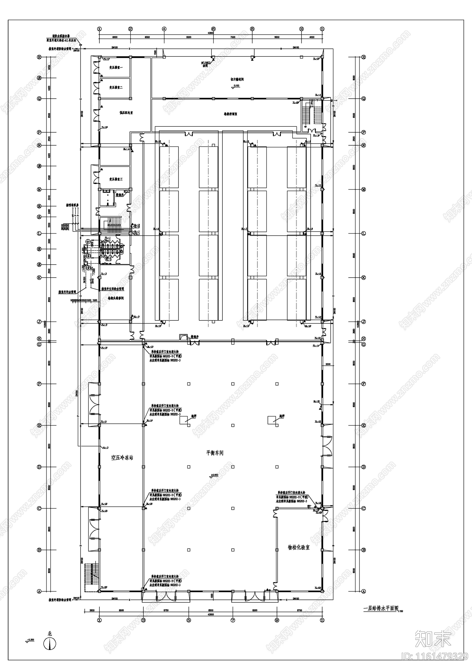 厂房给排水和消防图cad施工图下载【ID:1161479329】