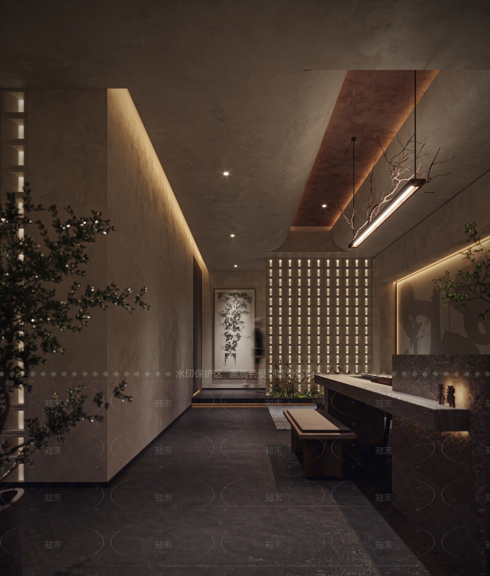 侘寂风会馆3D模型下载【ID:1161479603】