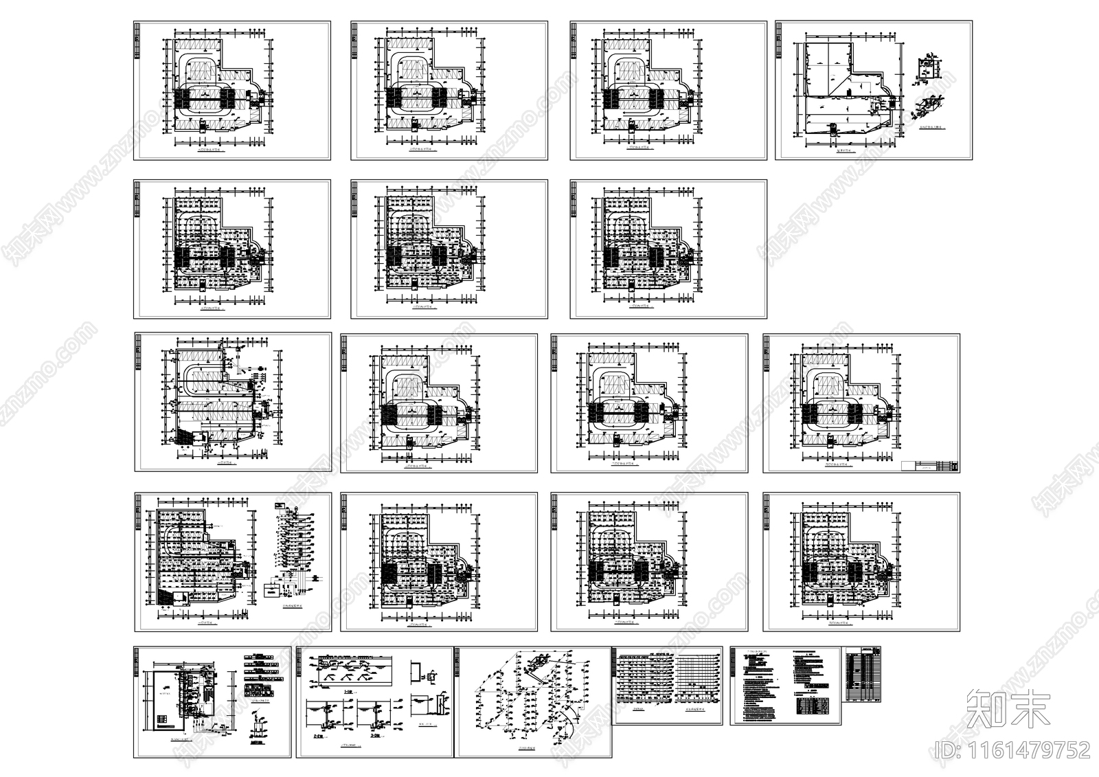 七层停车库给排水和消防图cad施工图下载【ID:1161479752】