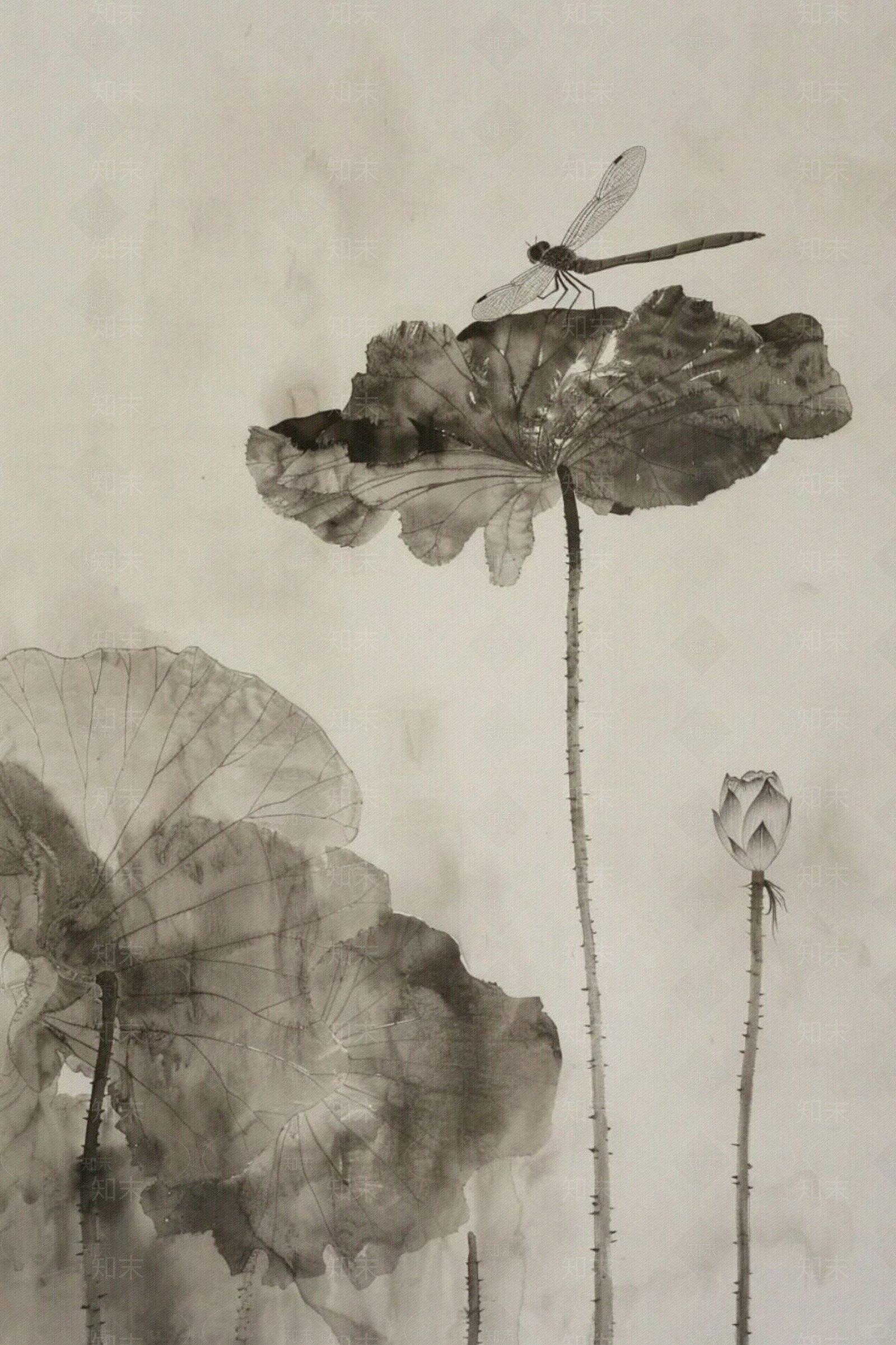 禅意水墨画贴图下载【ID:1161486573】