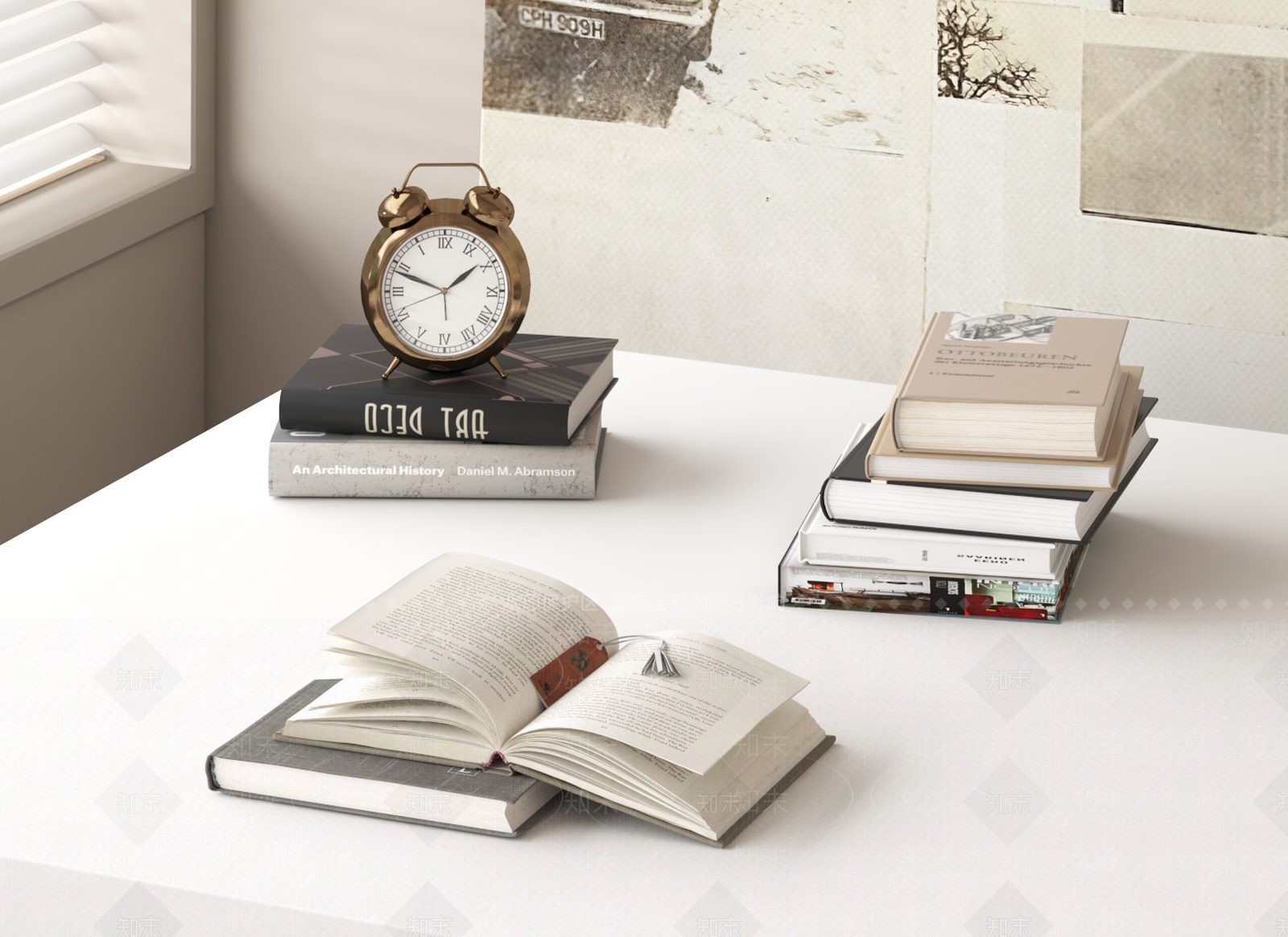 现代书籍摆件组合SU模型下载【ID:1161487518】