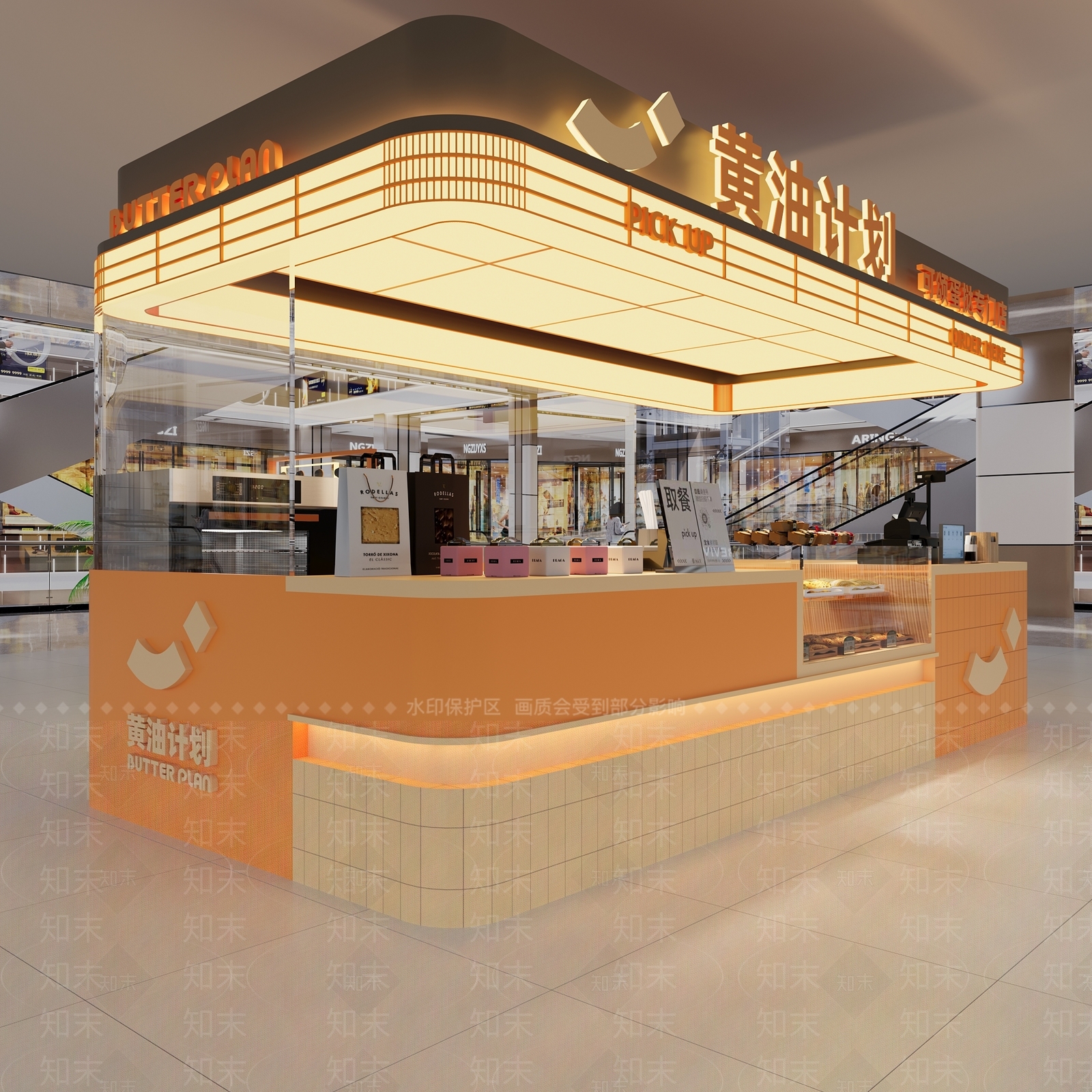 现代商场中岛3D模型下载【ID:1161491565】