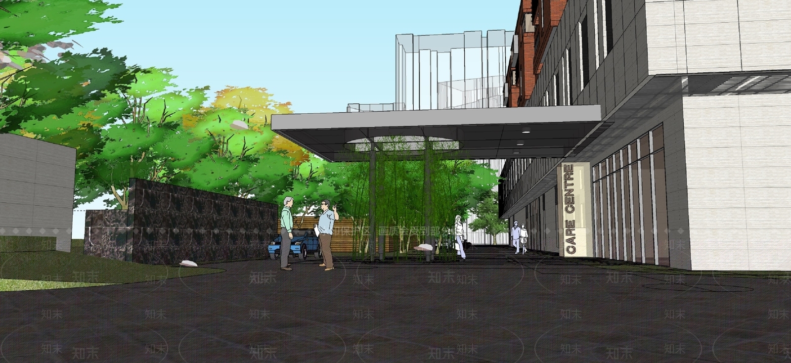 现代商业建筑SU模型下载【ID:1161493246】