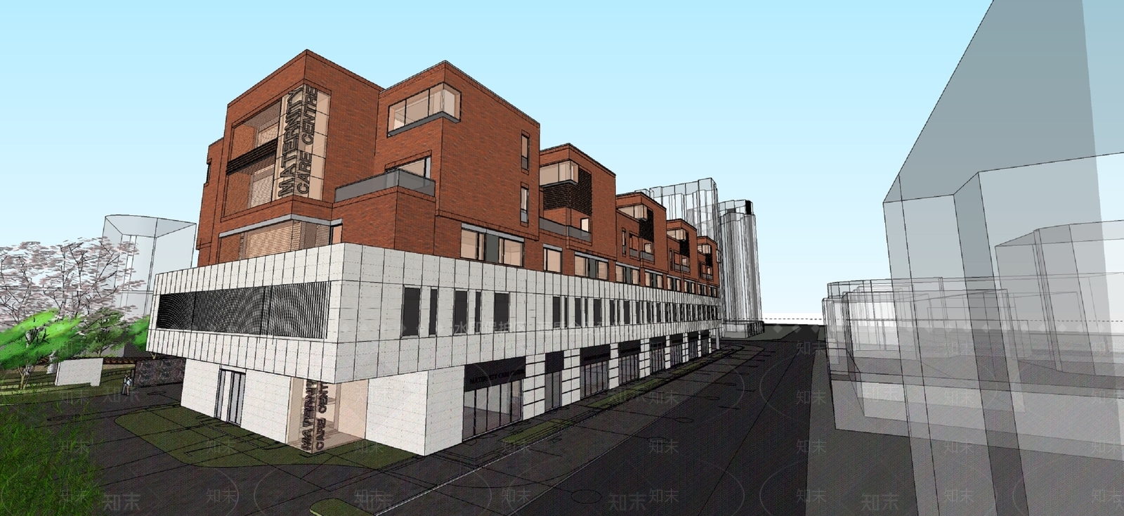 现代商业建筑SU模型下载【ID:1161493246】