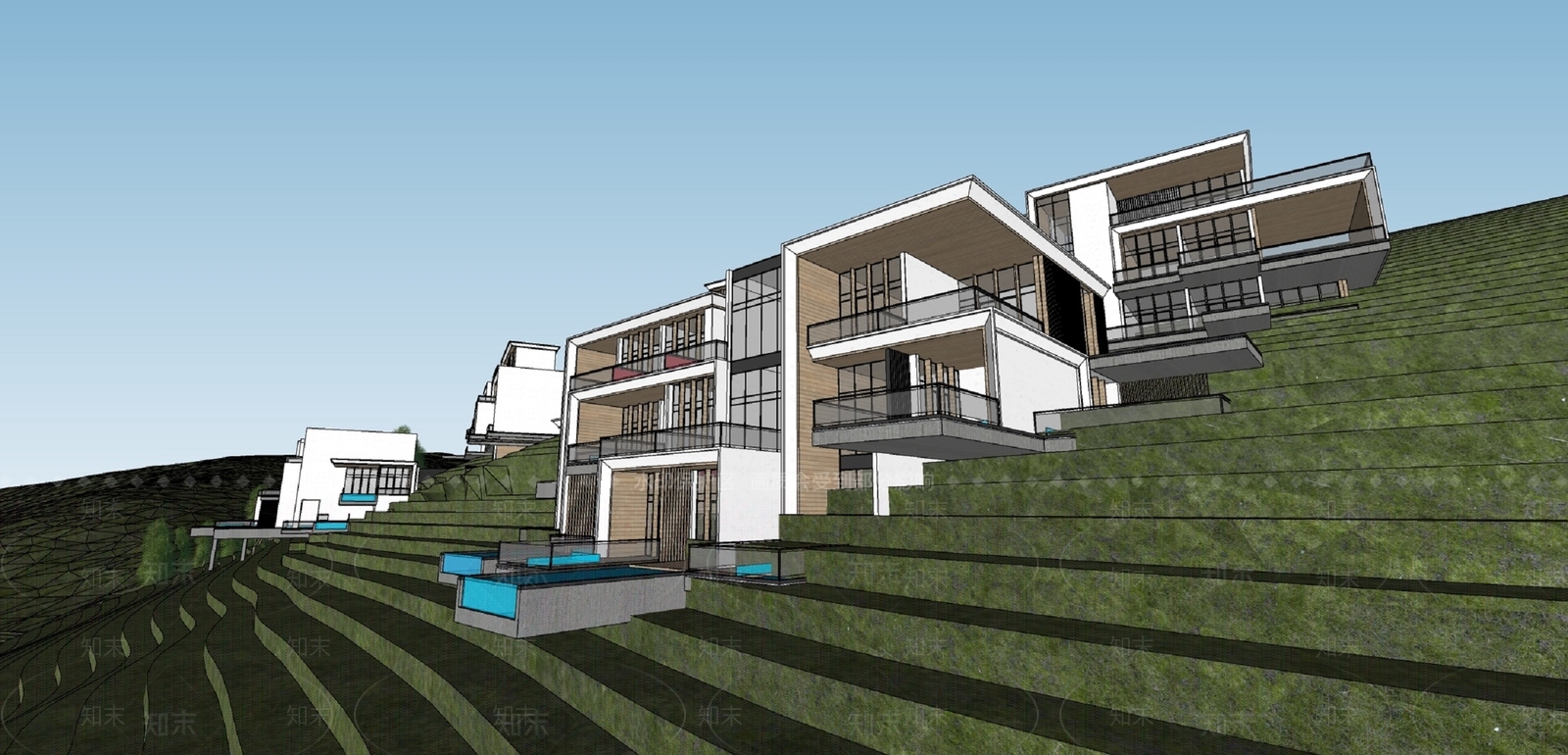 现代异形建筑SU模型下载【ID:1161493584】