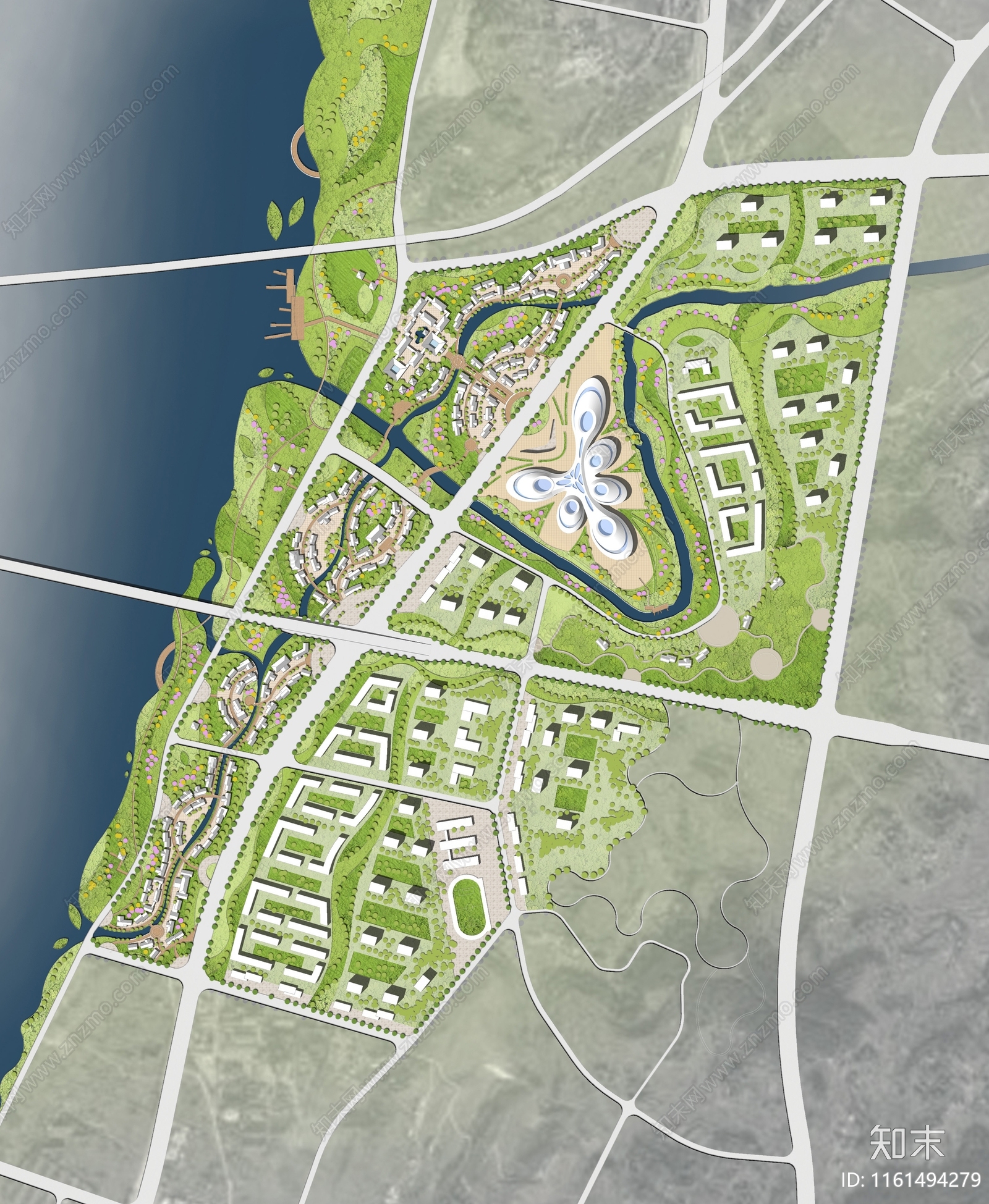 现代会展片区城市规划设计总图施工图下载【ID:1161494279】