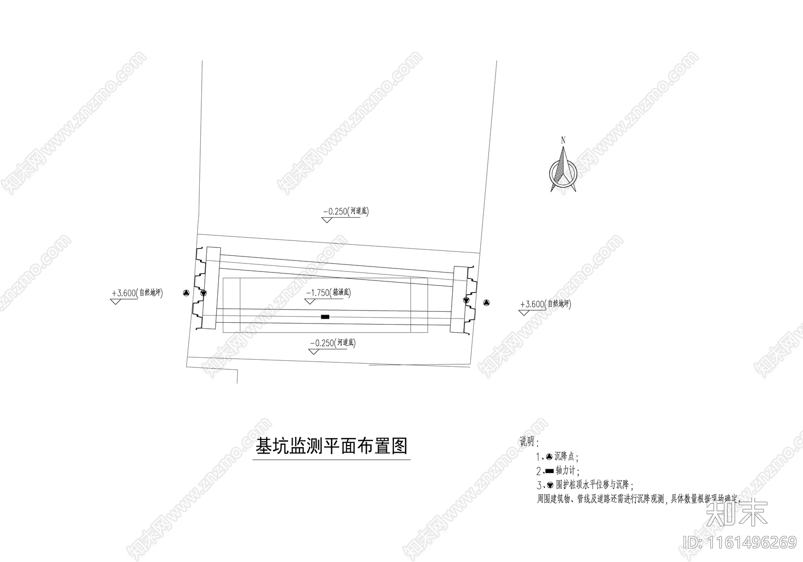 城市更新独立感染病综合院区基坑支护图cad施工图下载【ID:1161496269】