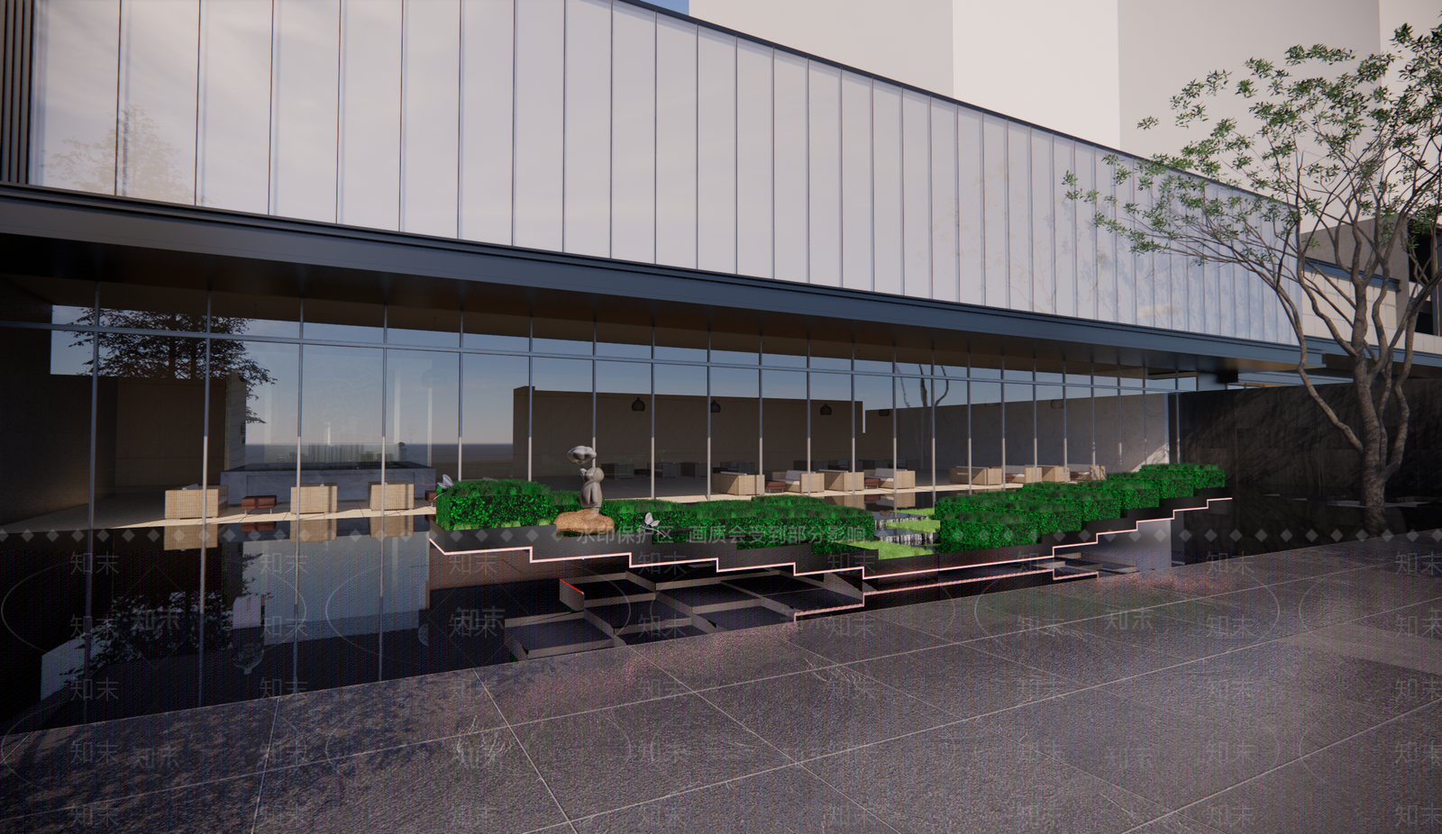 现代船形雕塑SU模型下载【ID:1161496773】