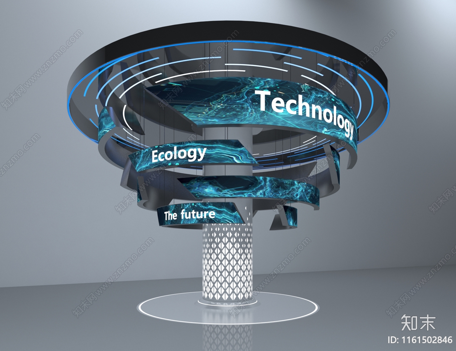 现代展厅科技树SU模型下载【ID:1161502846】