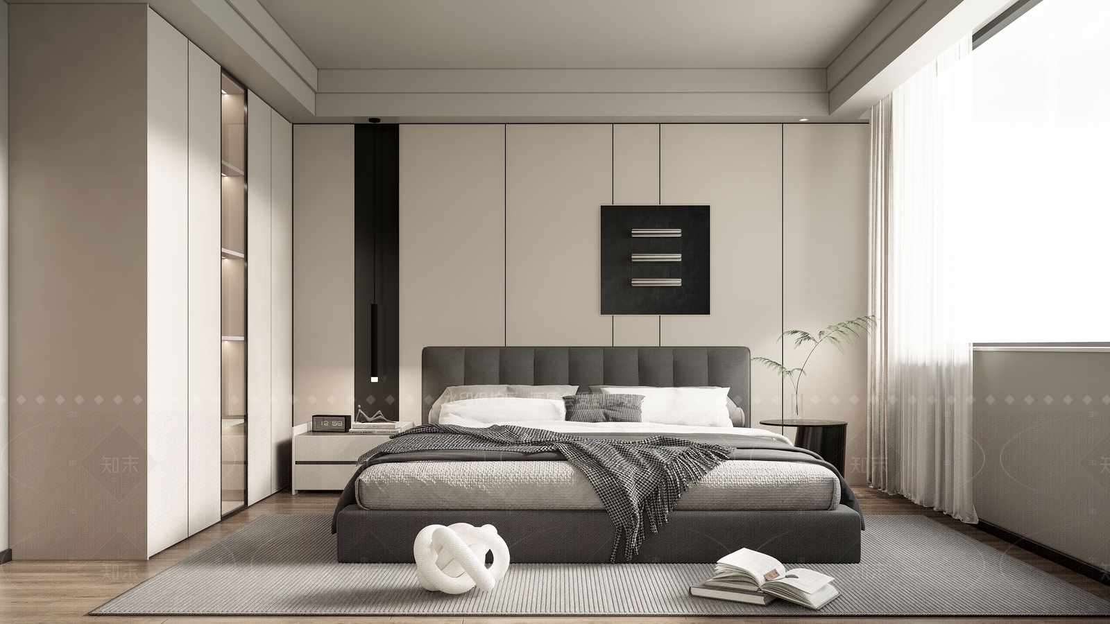 现代家居卧室SU模型下载【ID:1216022688】