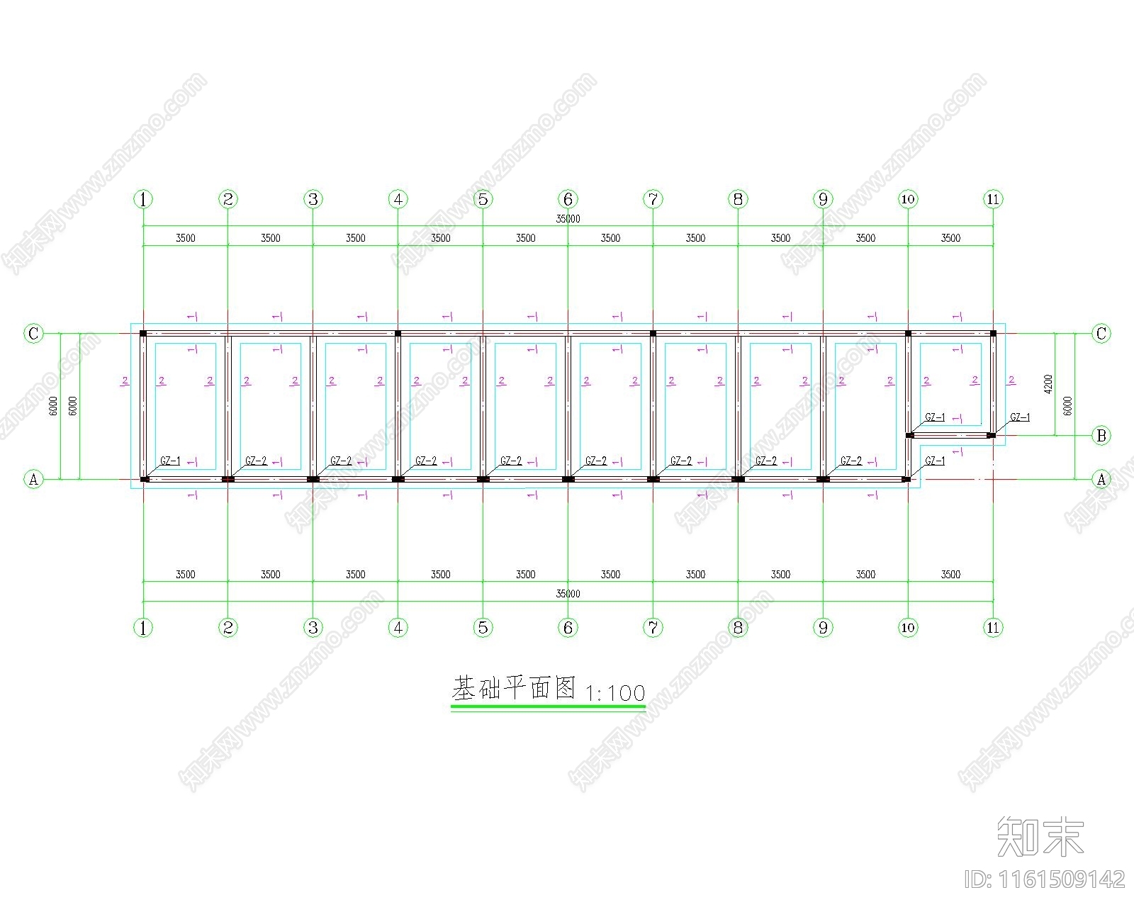 某乡镇菜市场大棚整施工图下载【ID:1161509142】