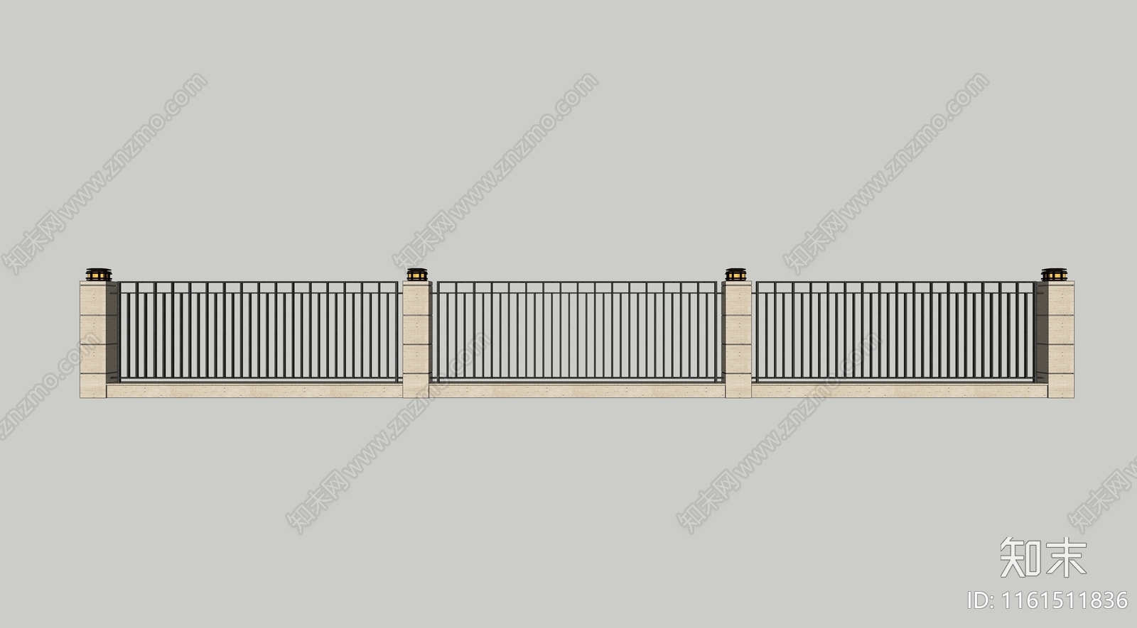 新中式住宅围墙SU模型下载【ID:1161511836】