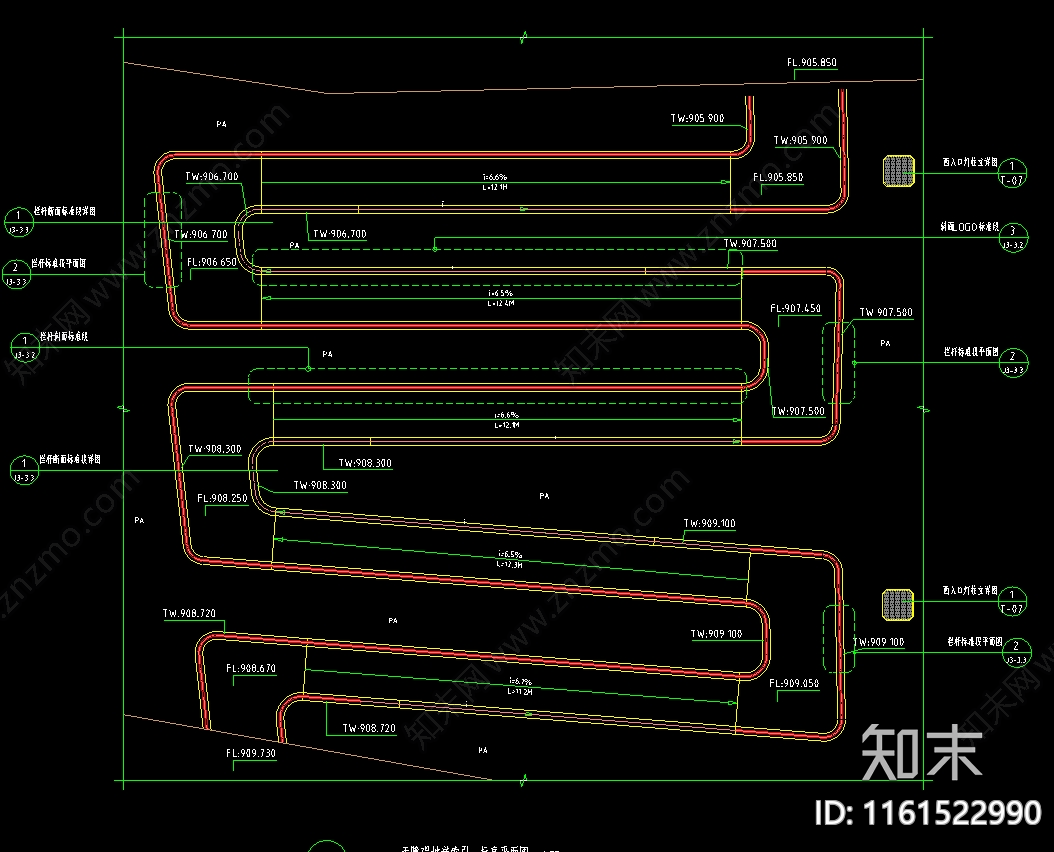 公园无障碍坡道做法施工图下载【ID:1161522990】