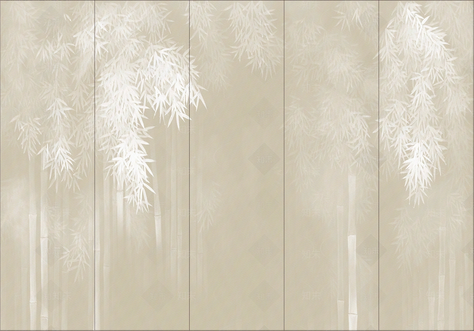 新中式禅意竹子壁纸背景贴图下载【ID:1161535045】