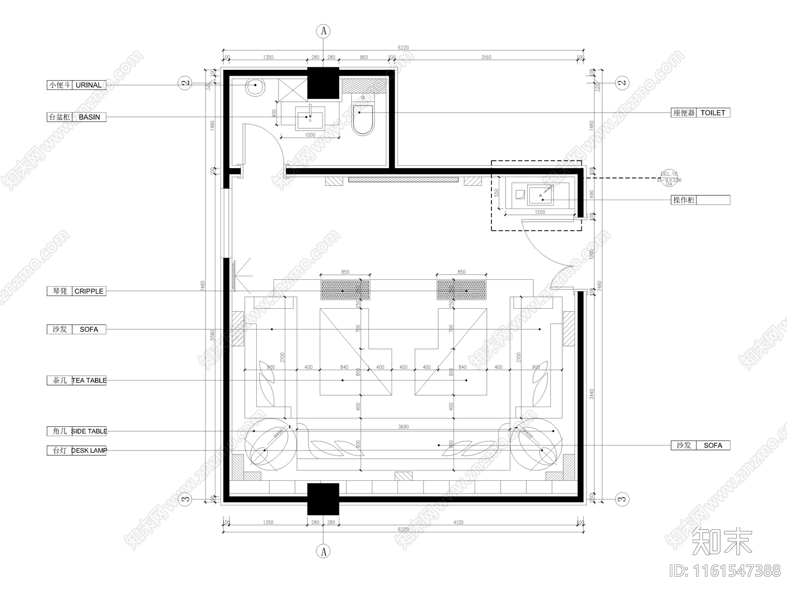 KTV豪华包cad施工图下载【ID:1161547388】
