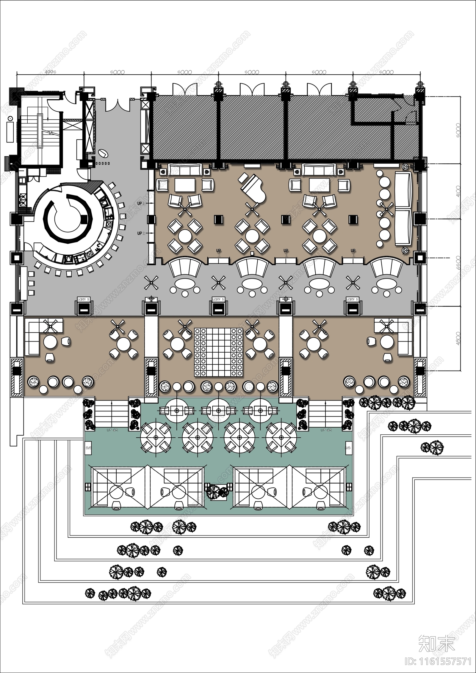 1000㎡露营酒吧平面布置图施工图