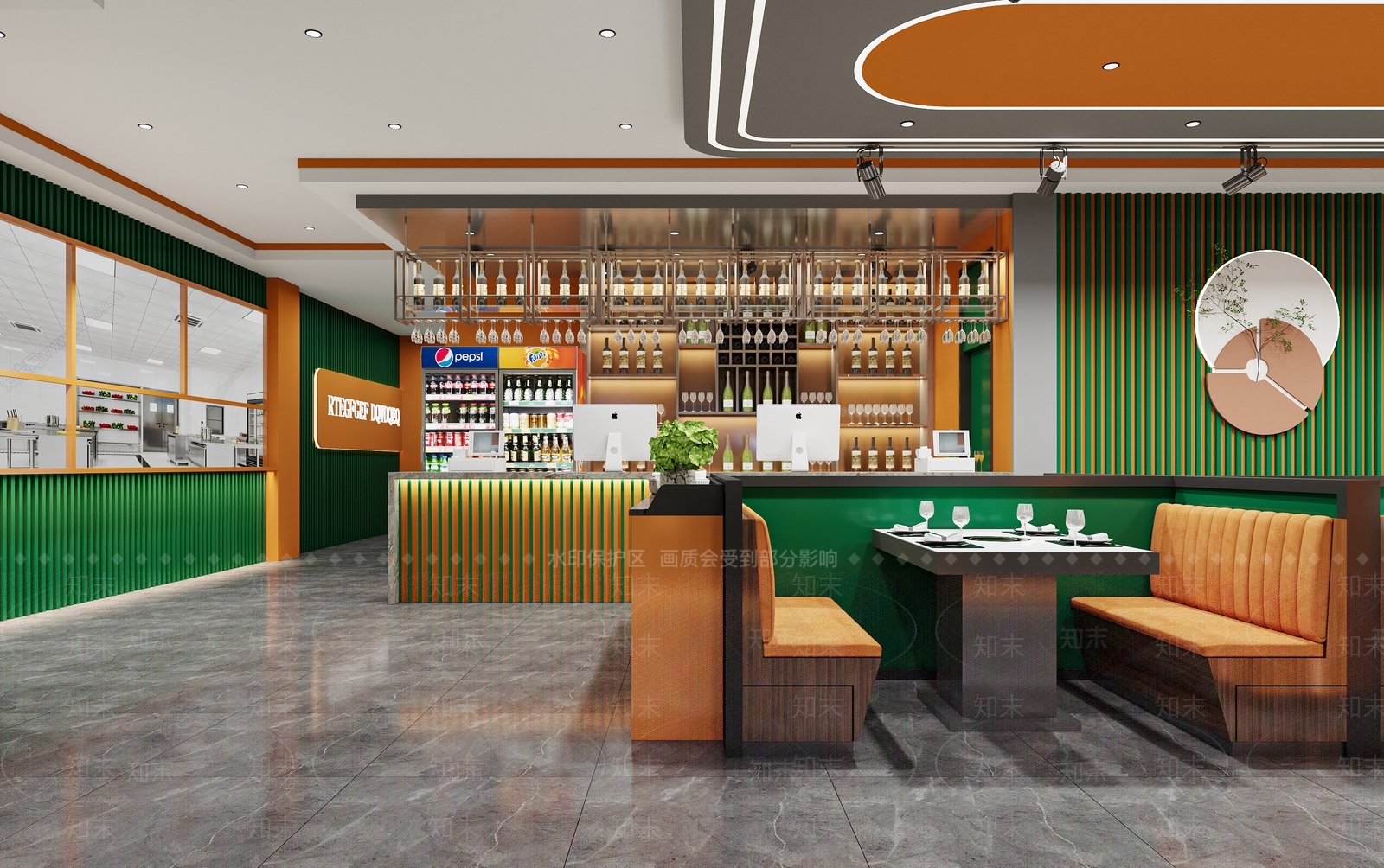 现代火锅店3D模型下载【ID:1161559864】