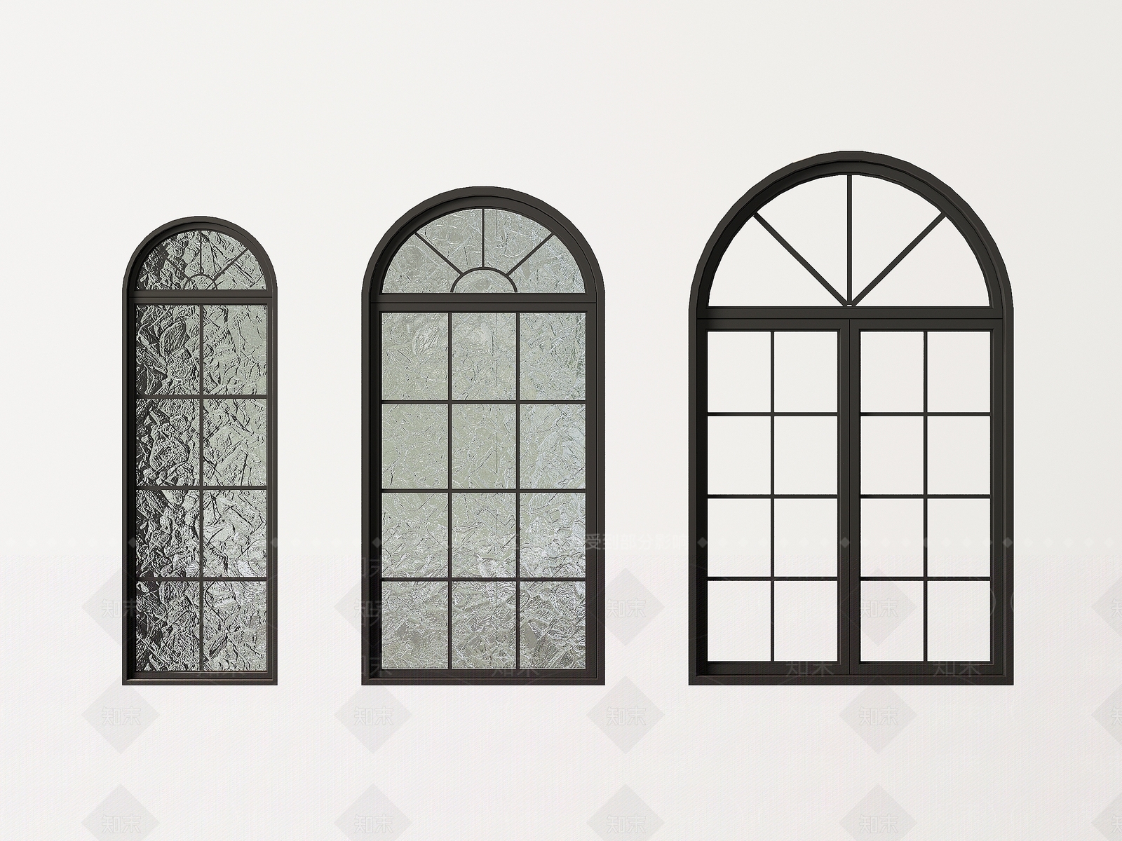 法式窗户组合3D模型下载【ID:1161564277】