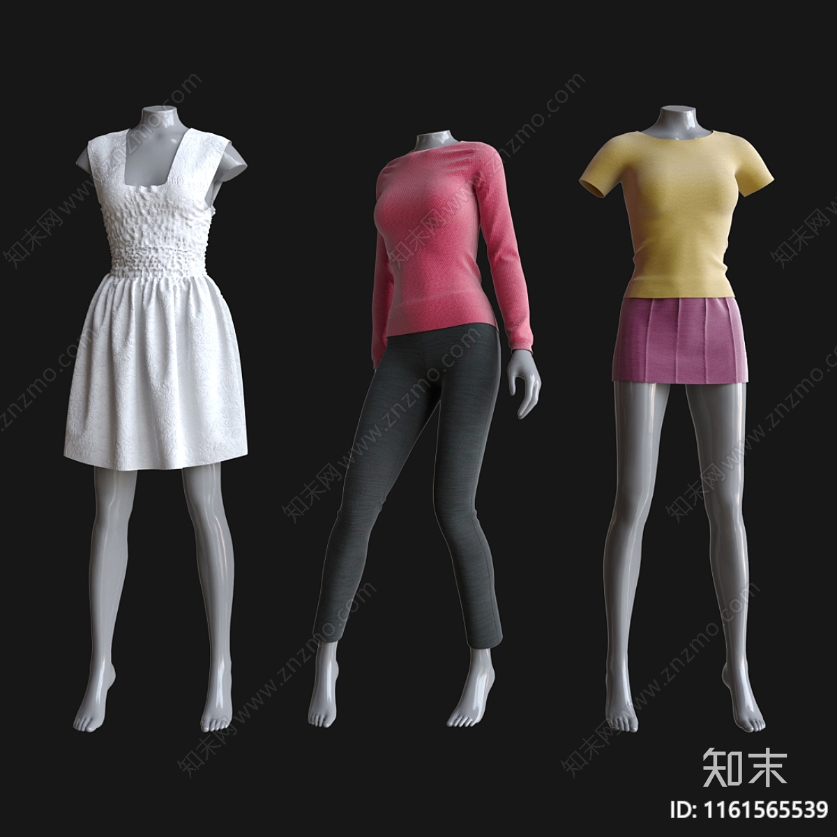 现代服装模特3D模型下载【ID:1161565539】