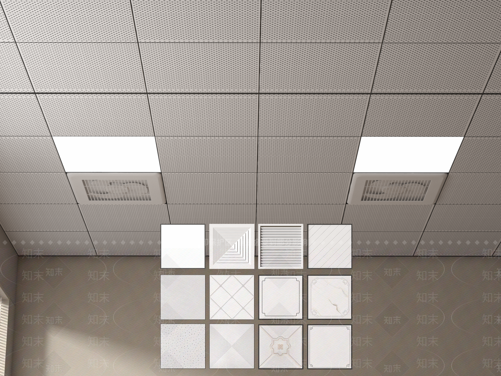 现代铝扣板天花3D模型下载【ID:1161565430】