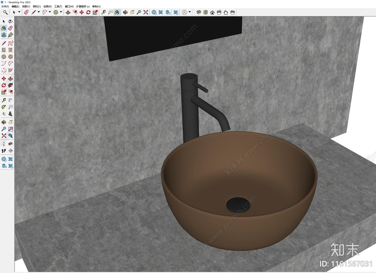 洗手台盆SU模型下载【ID:1161567031】