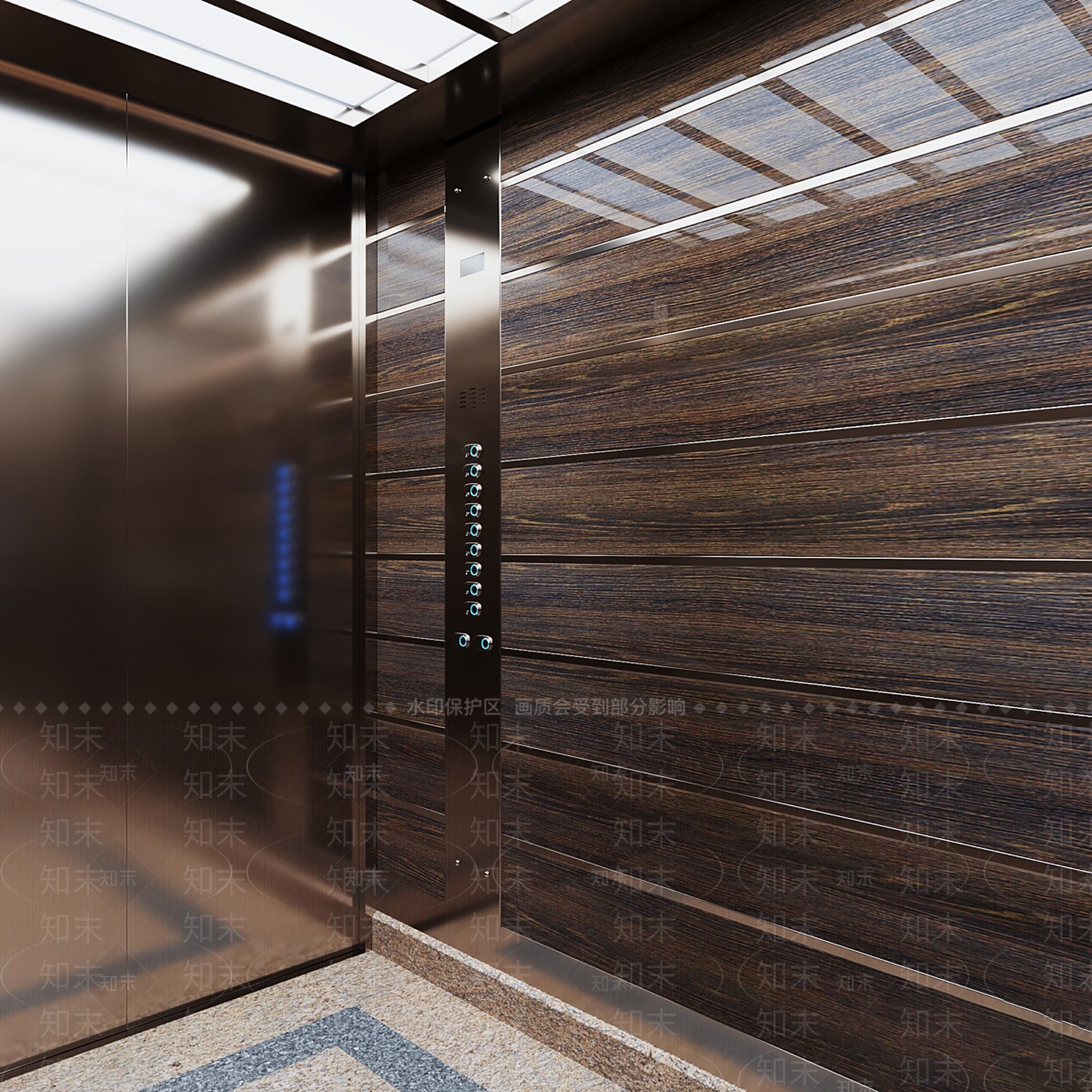 现代电梯轿厢3D模型下载【ID:1161569012】