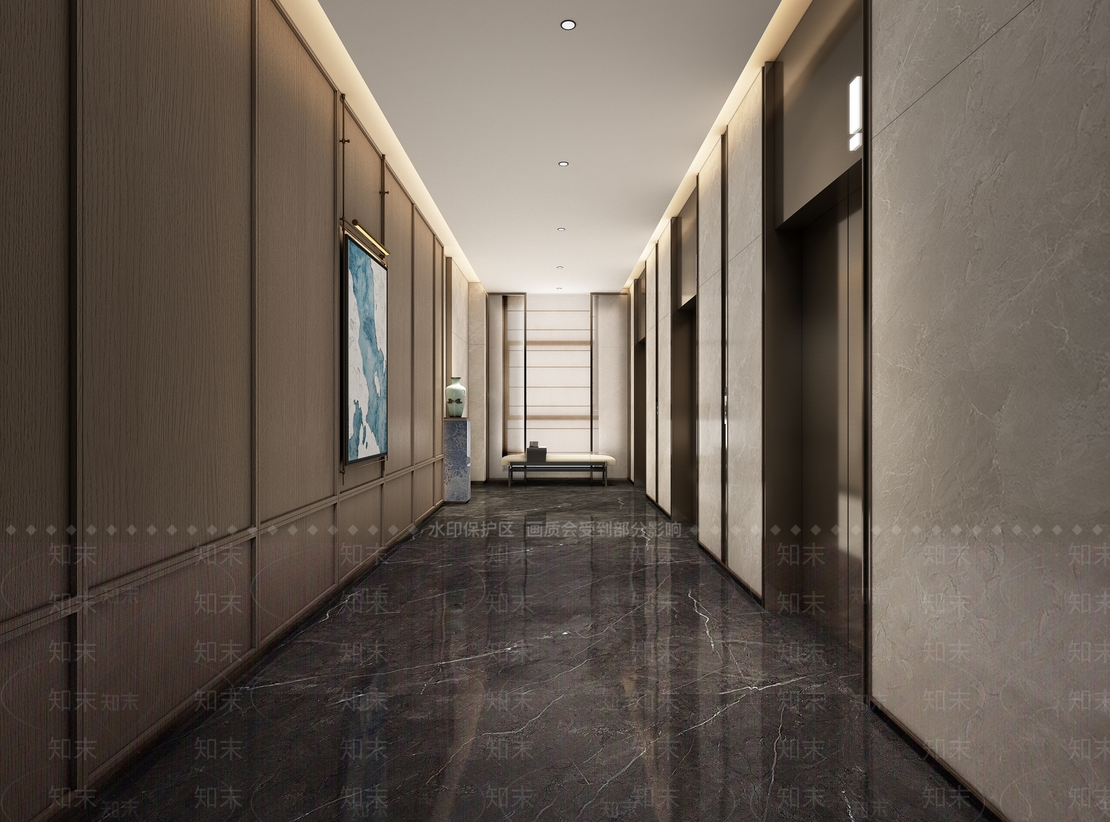 现代电梯厅3D模型下载【ID:1161569874】