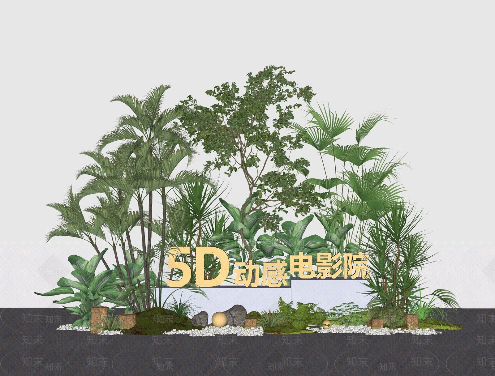 现代商业景观SU模型下载【ID:1161571490】