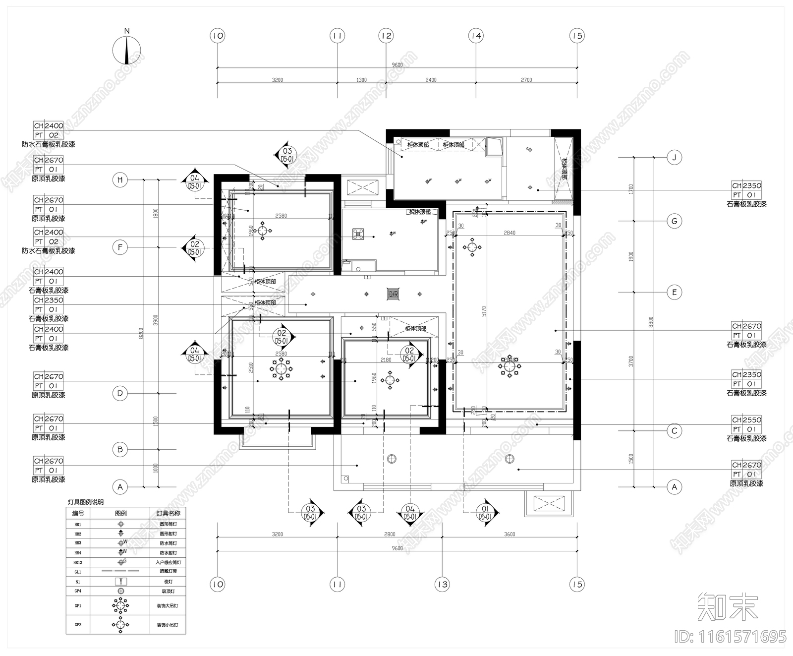 吊顶平面图施工图下载【ID:1161571695】