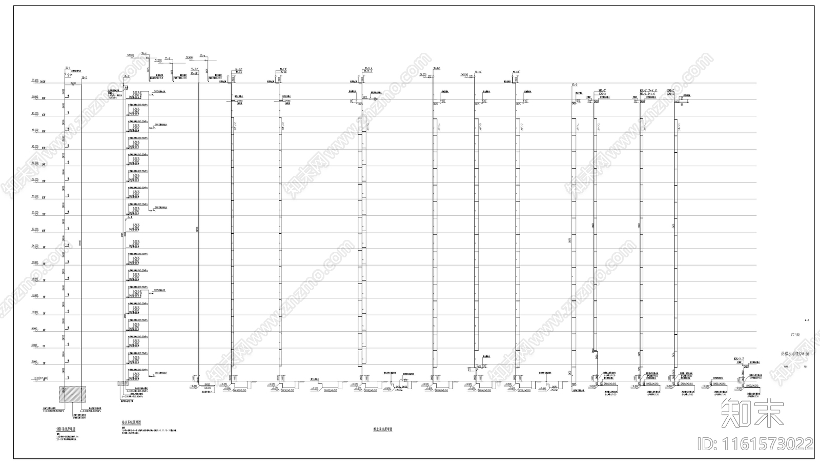 高层住宅给排水图cad施工图下载【ID:1161573022】