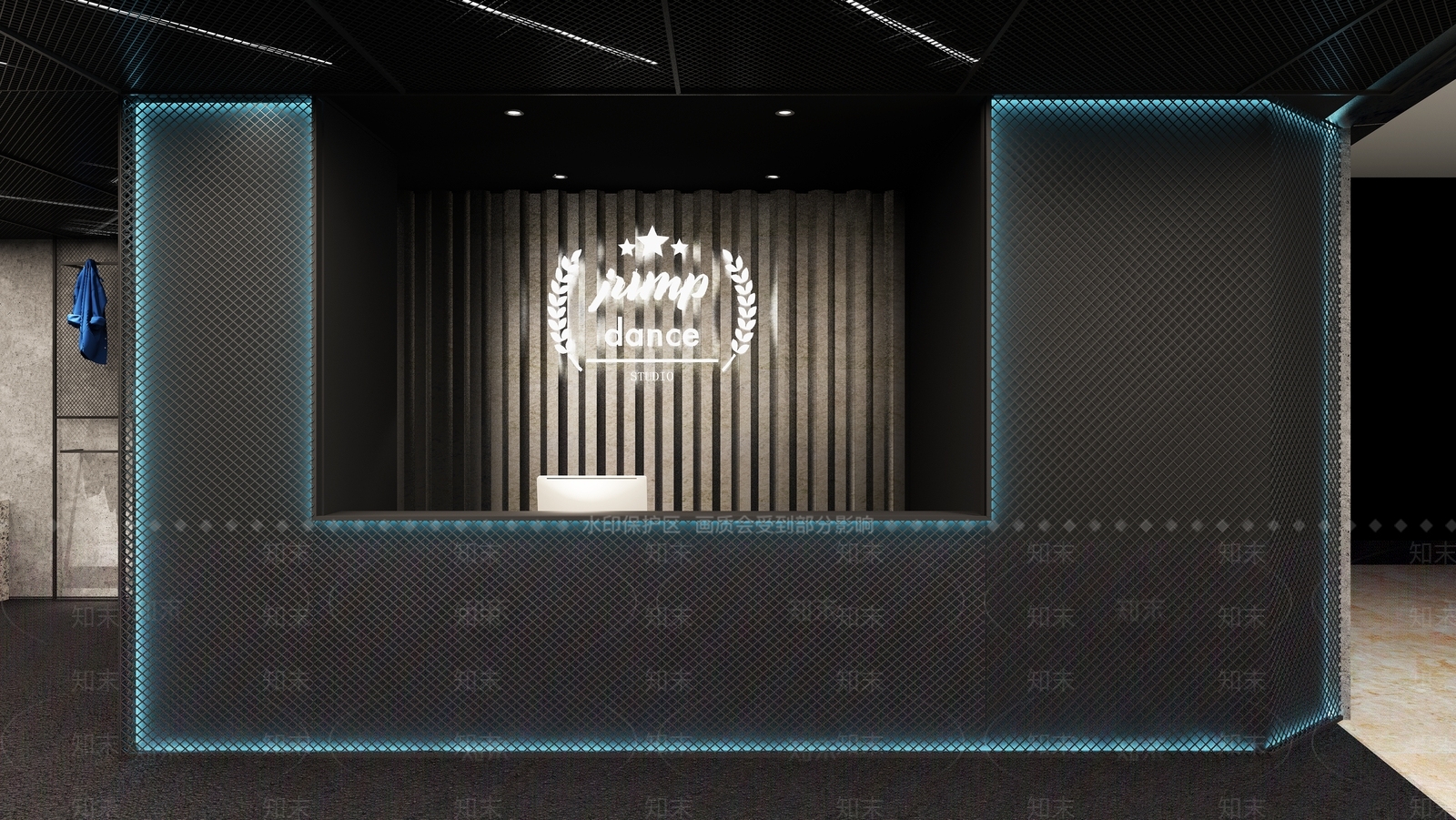 现代健身房门头3D模型下载【ID:1161575745】