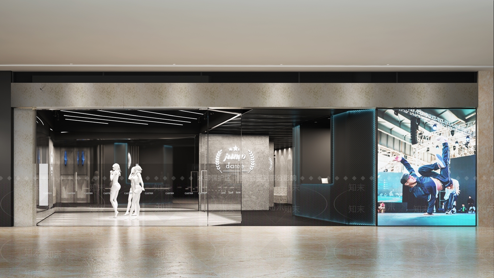 现代健身房门头3D模型下载【ID:1161575745】