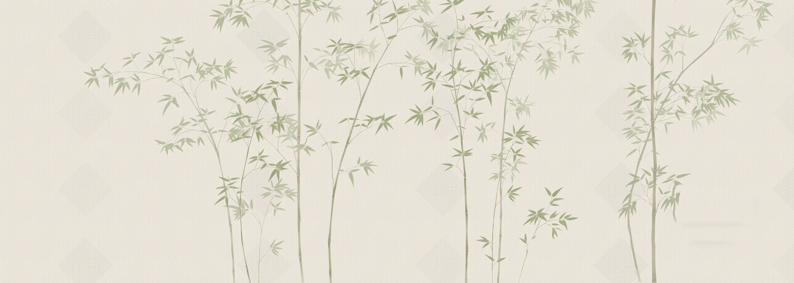 新中式暖色竹子壁纸壁画硬包贴图下载【ID:1161575821】