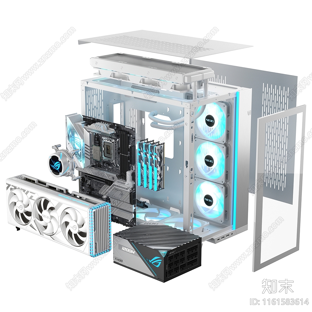 现代电脑主机3D模型下载【ID:1161583614】