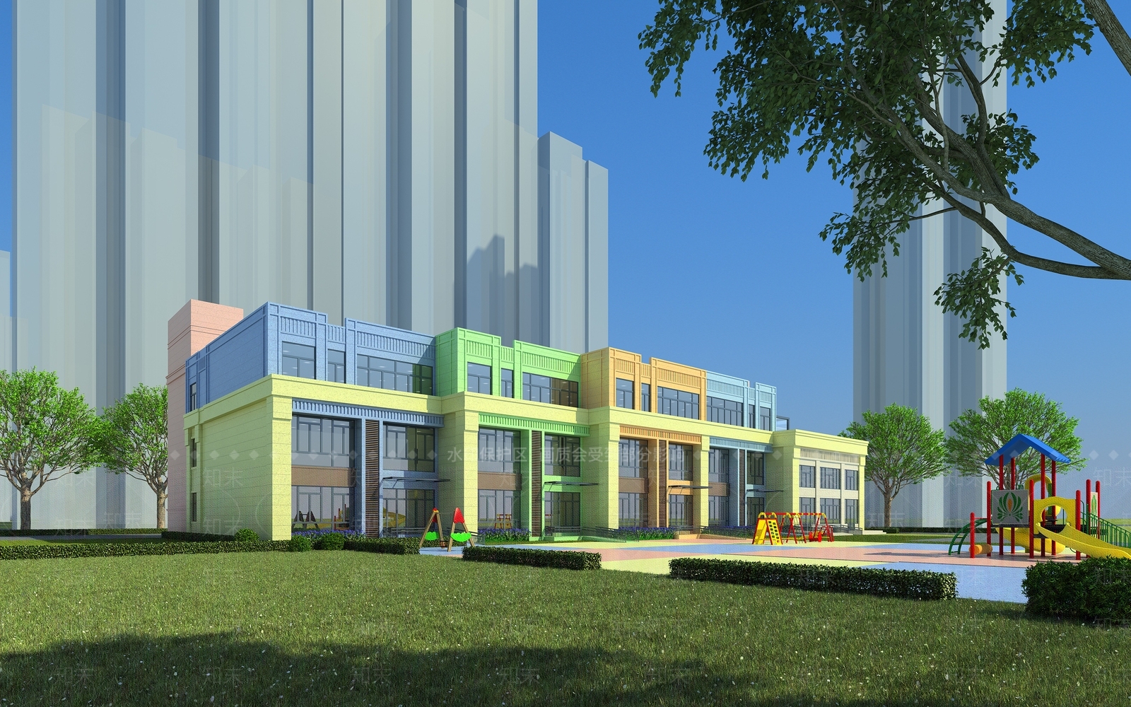 现代幼儿园3D模型下载【ID:1161577145】