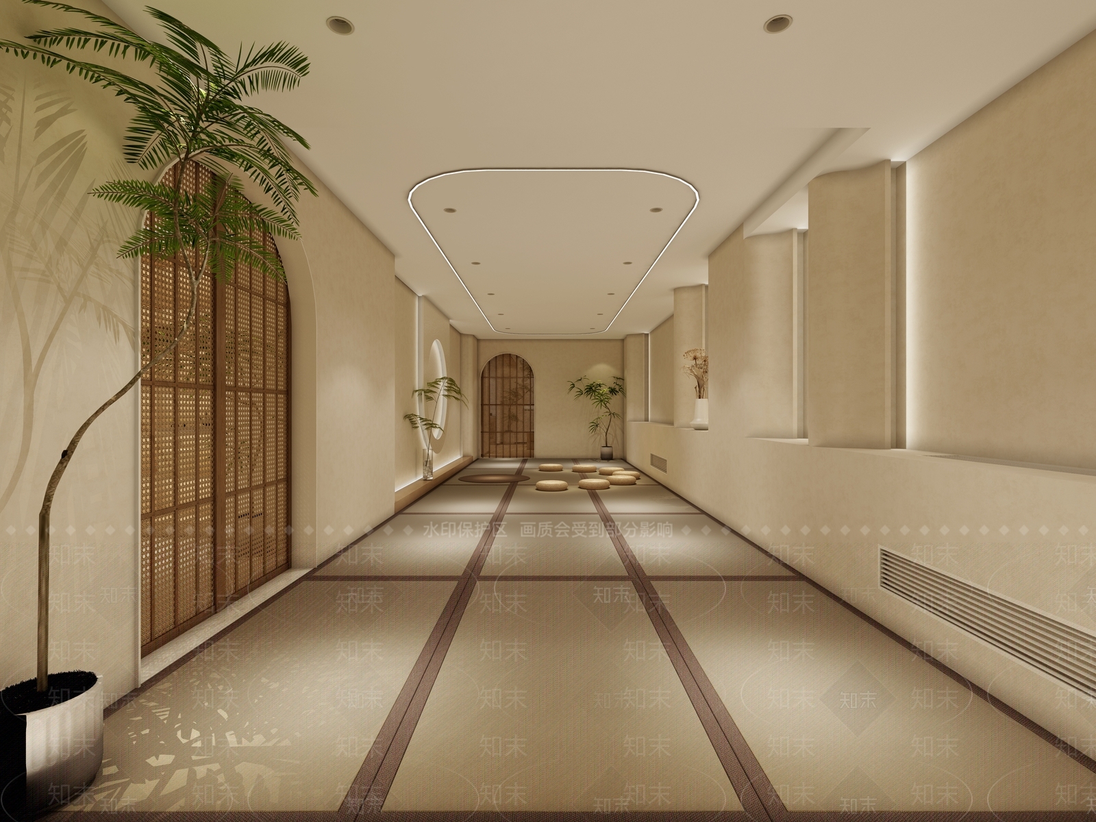 侘寂瑜伽室3D模型下载【ID:1161577701】