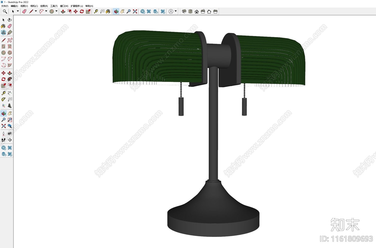 现代艺术台灯SU模型下载【ID:1161809693】