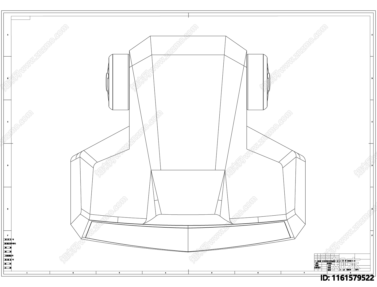 儿童玩具车三视图施工图下载【ID:1161579522】