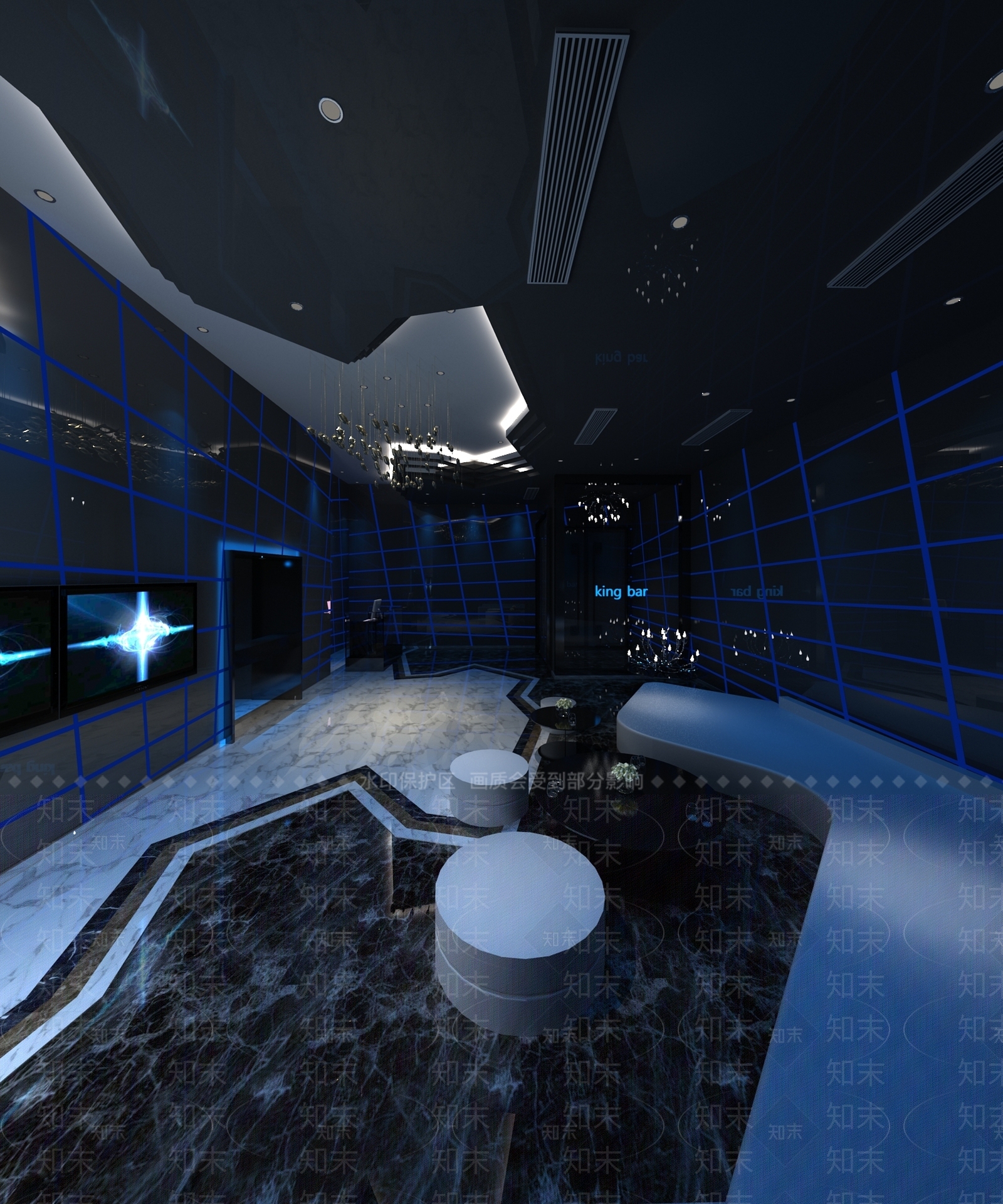 现代酒吧休息厅3D模型下载【ID:1161585269】