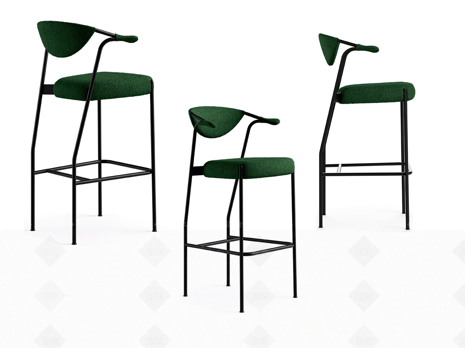 北欧简约吧椅3D模型下载【ID:1161588946】