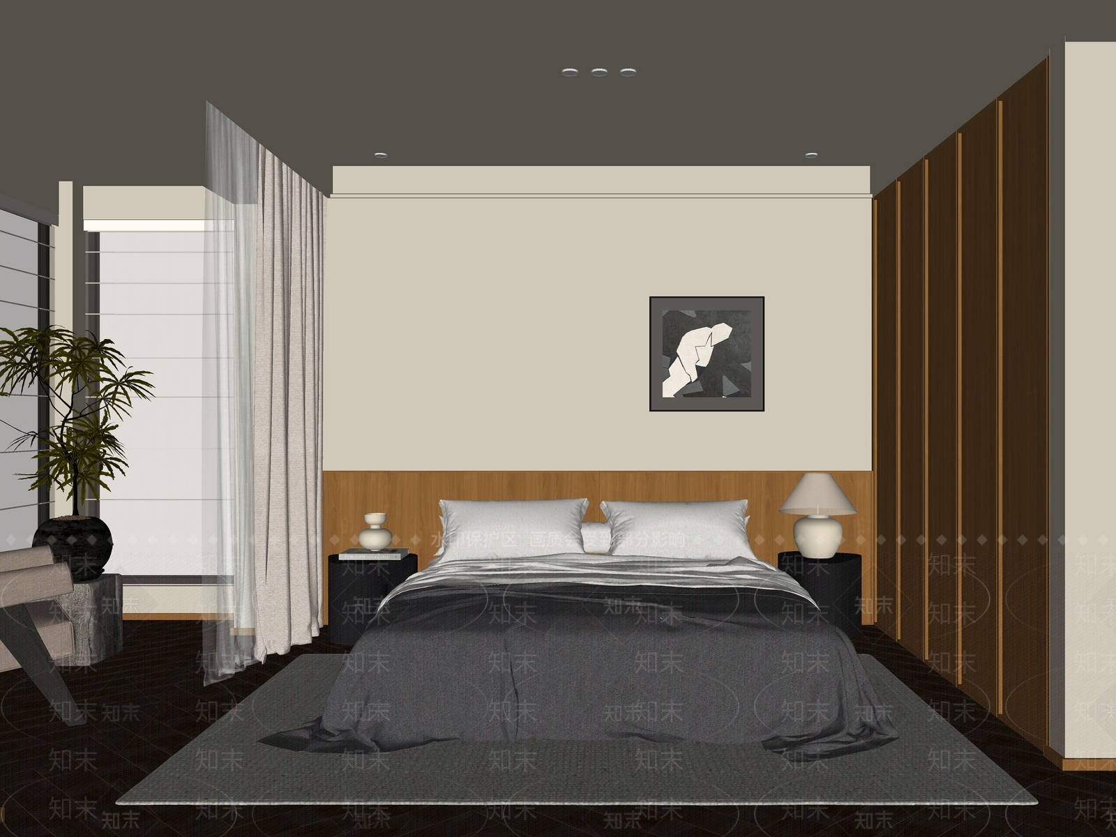 抽象设计挂画挂画SU模型下载【ID:1227546725】