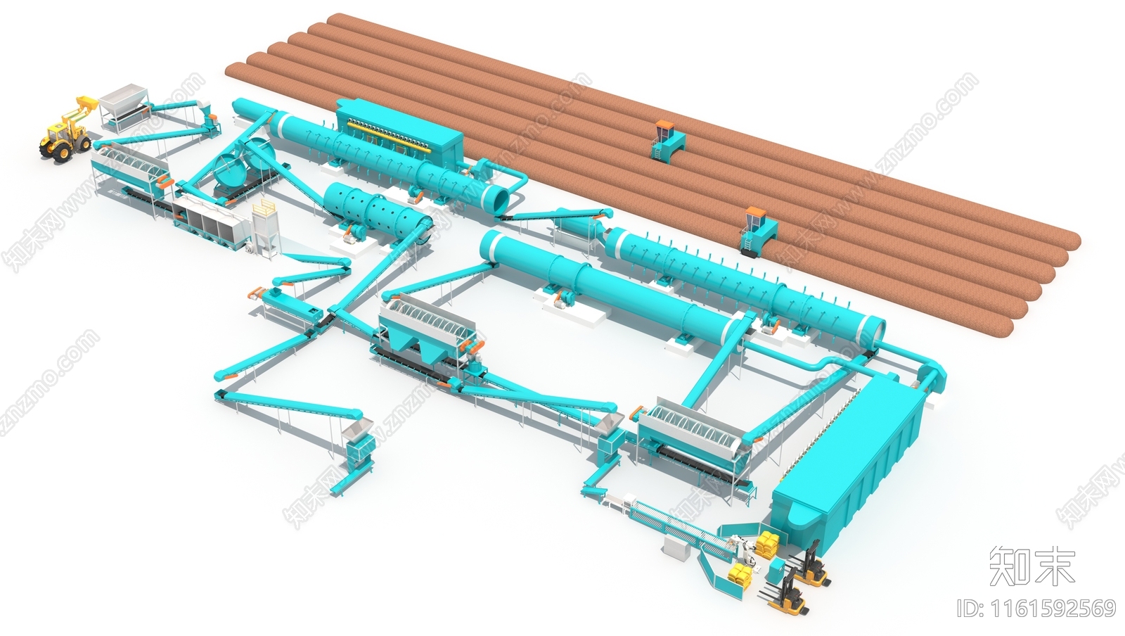 现代化肥厂流水线3D模型下载【ID:1161592569】