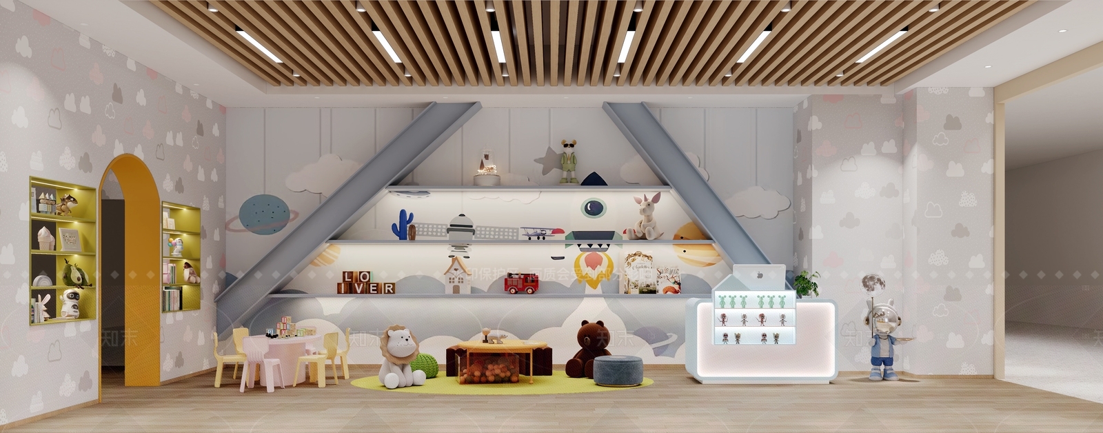 现代儿童房理发店3D模型下载【ID:1161593610】
