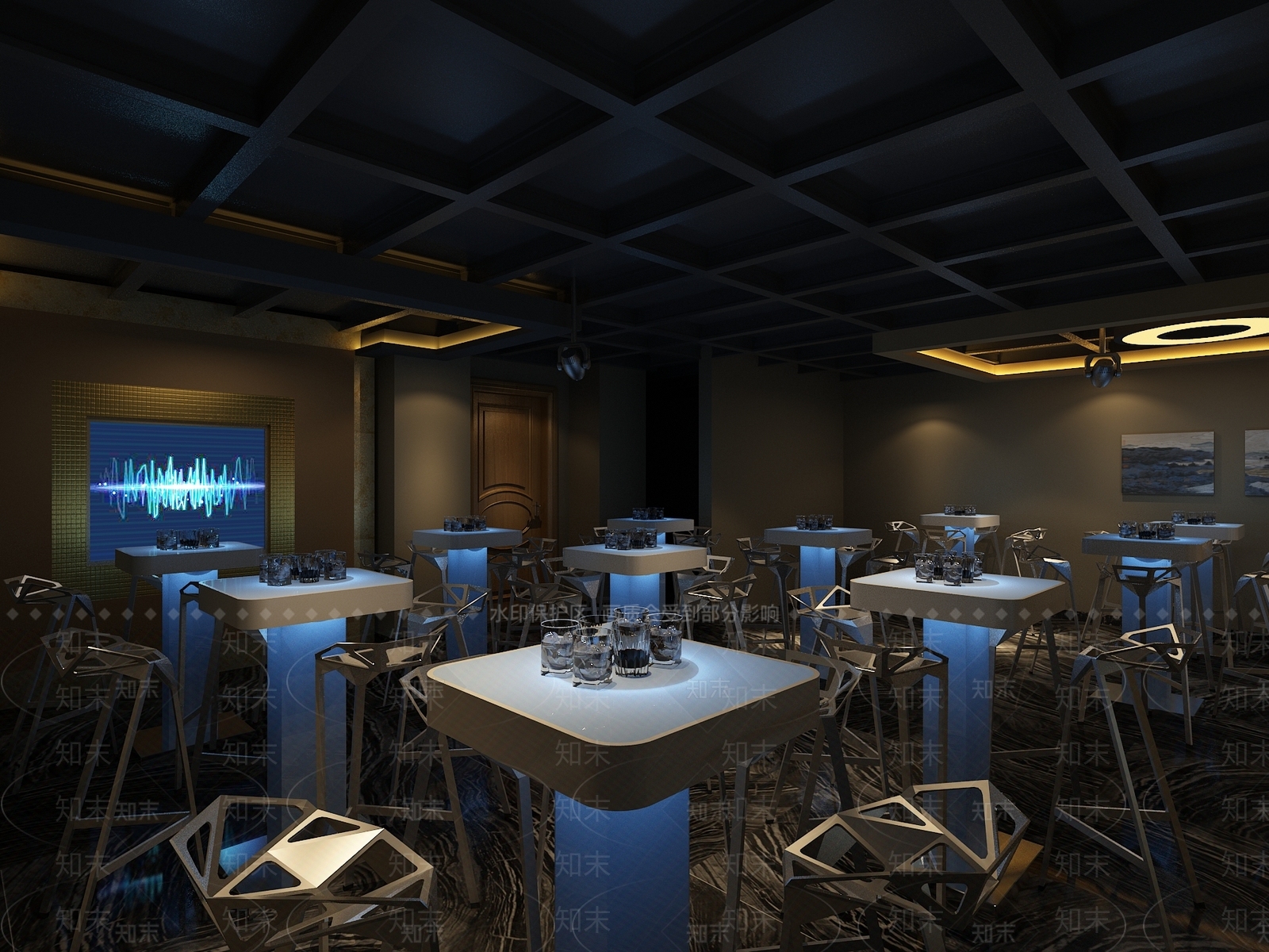 现代酒吧3D模型下载【ID:1161593975】