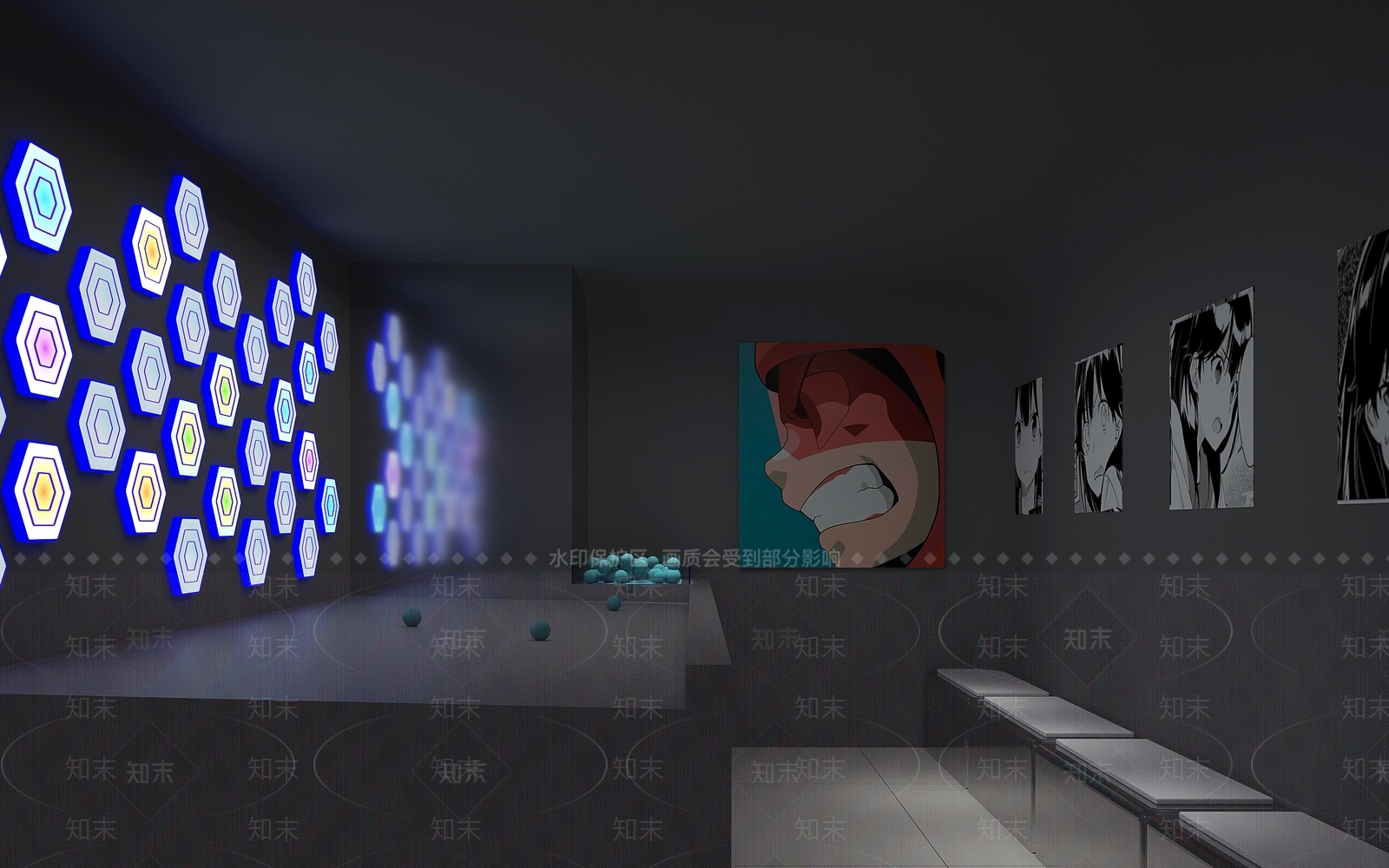 现代口袋房沙包房格子房3D模型下载【ID:1161604285】