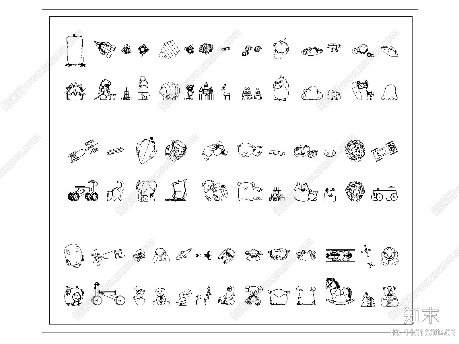 现代玩具施工图下载【ID:1161600405】
