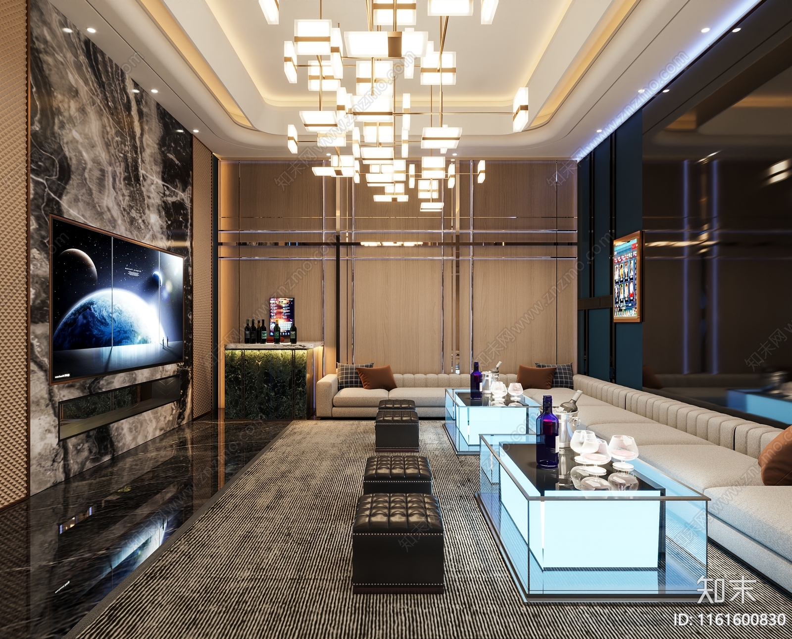 KTV包厢cad施工图下载【ID:1161600830】