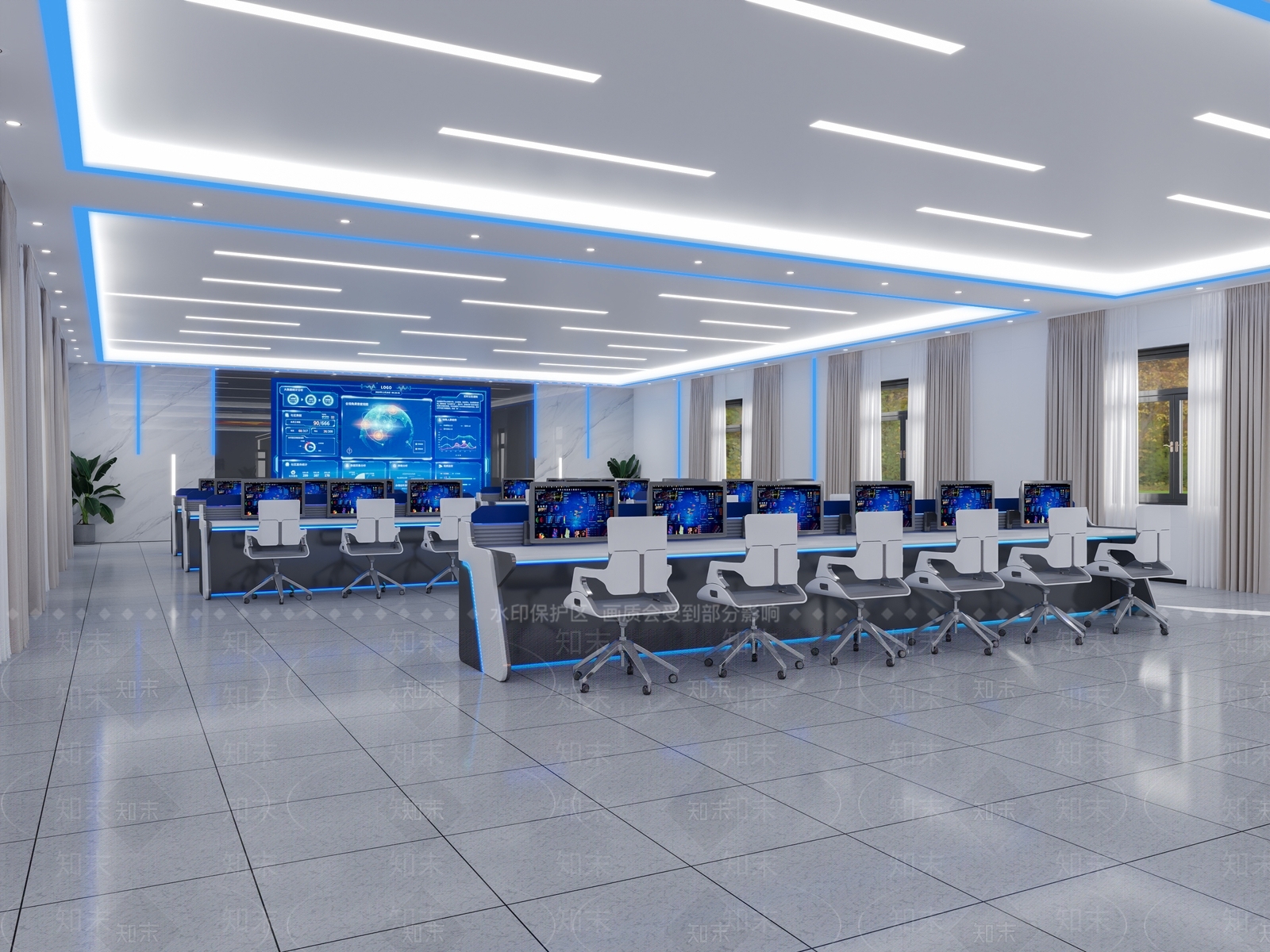 现代指挥部作战中心3D模型下载【ID:1161601908】